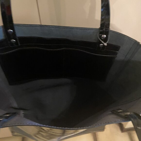 Cynthia Rowley - Black Patent Leather Large Shopper/Tote NWT - Picture 6 of 6